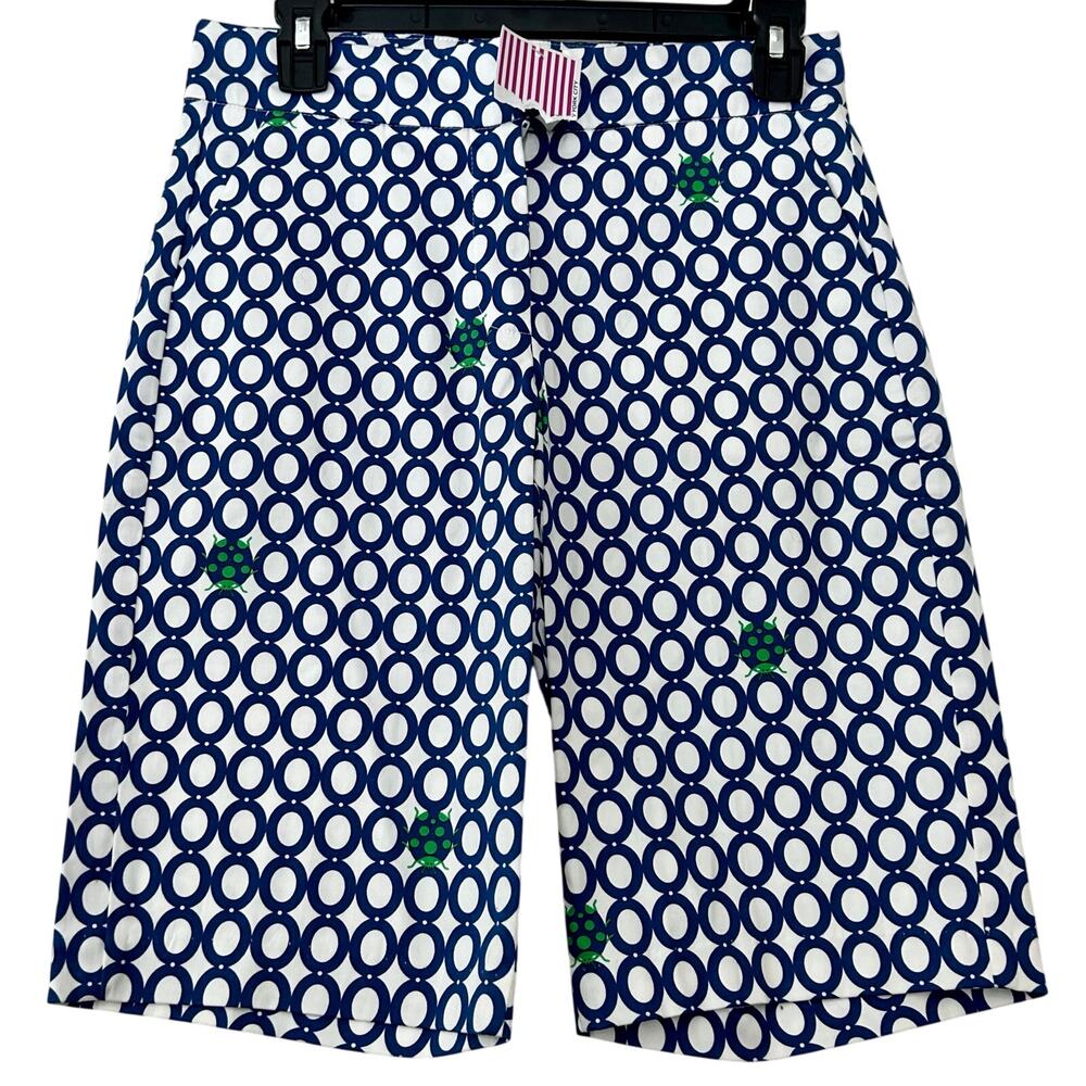 New Melly M Melissa Madden Ladybug Bermuda Chino Shorts maximalism golf Size 4 - Picture 2 of 10